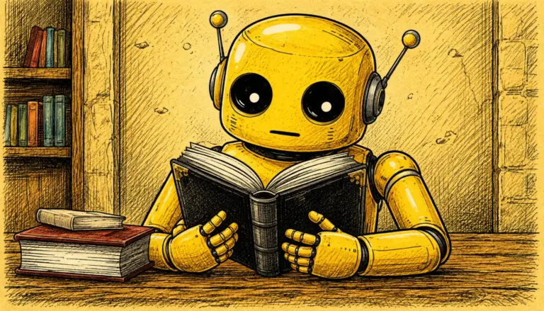 Робот читает книгу – малополезный контент